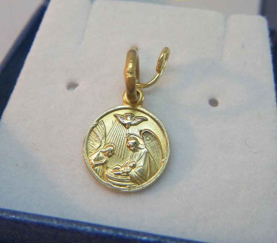 Medalla Angel De La Guarda 10mm En Oro 10k - Diaz Piriz - U$S 85,00 en