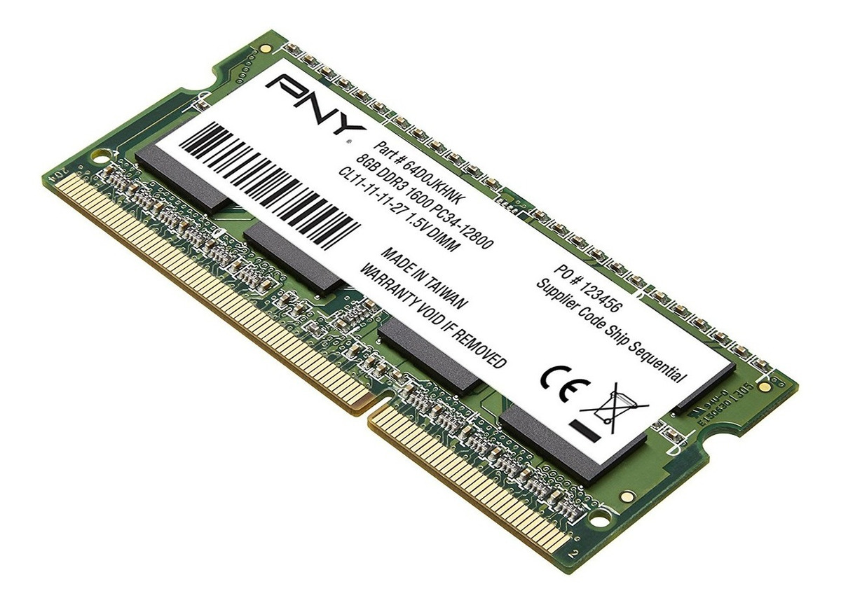 Memoria Ram Pny Performance 8gb Ddr3 1600mhz Cl11 Notebook - U$S 148,00