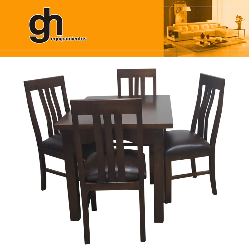Mesa, 4 Sillas Tapizadas,excelente Juego Cocina O Comedor Gh - U$S ... Mesa, 4 Sillas Tapizadas,excelente Juego Cocina O Comedor Gh - U$S ...