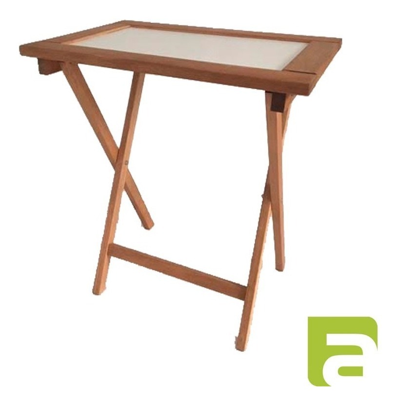 Mesa Auxiliar Plegable En Madera. Jardin Patio Terraza - $ 1.190,00 en