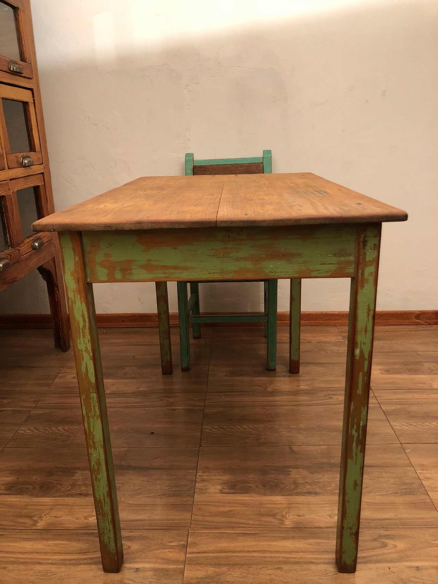 Mesa De Cocina Antigua Madera Restaurada - $ 6.000,00 en Mercado Libre