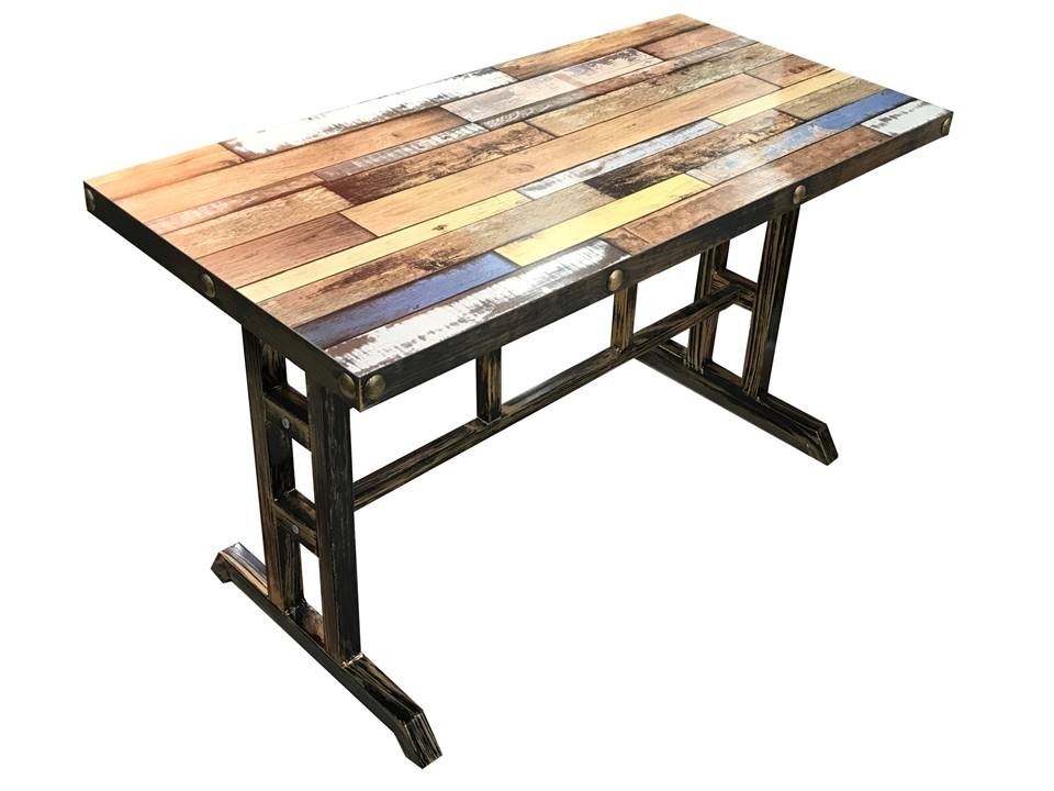 Mesa De Comedor Vintage Super Fuerte Con Diseño En Tapa - $ 11.960 ... Mesa De Comedor Vintage Super Fuerte Con Diseño En Tapa - $ 11.960 ...