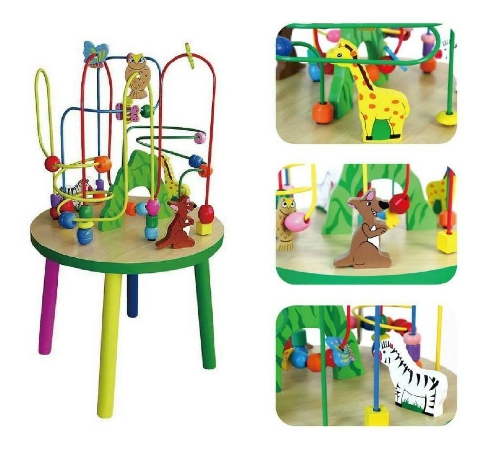 Mesa Madera Actividades Didactica Niños Viga Mvd Kids - U$S 89,00 en