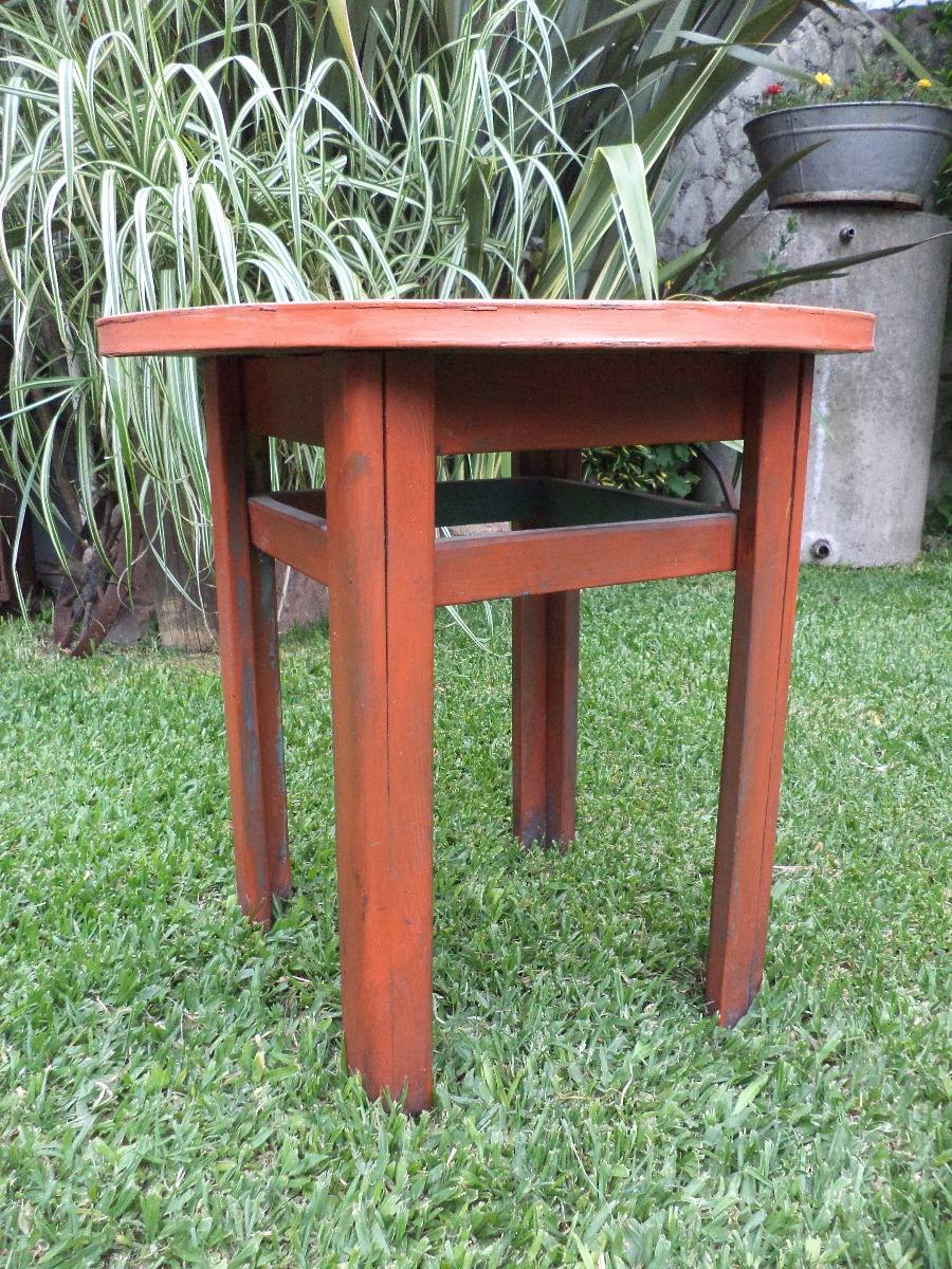 Mesa Madera De Campo Pino Antigua Naranja Vintage - $ 1.650,00 en