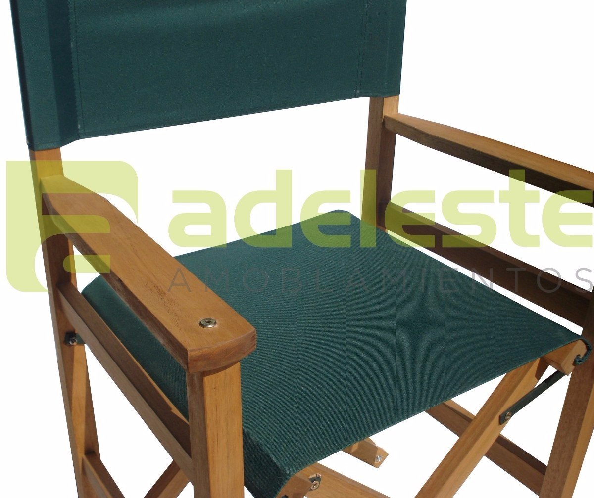 Mesa Plegable + 2 Sillas Director. Madera Maciza. Jardin Bar - $ 8.900