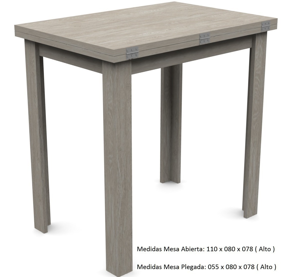 Mesa Plegable Madera Para Cocina O Auxiliar 110/055x080x078 - $ 2.500