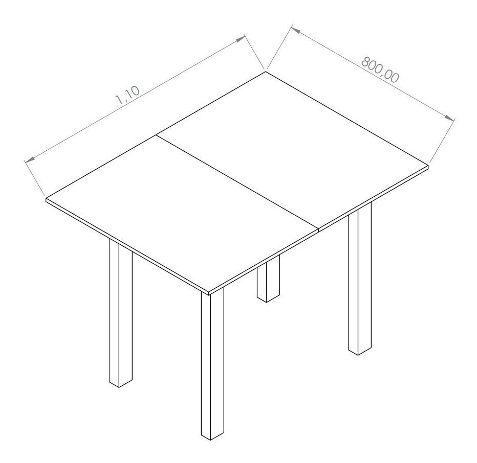 Mesa Plegable Madera Para Cocina O Auxiliar 110/055x080x078 - $ 2.500