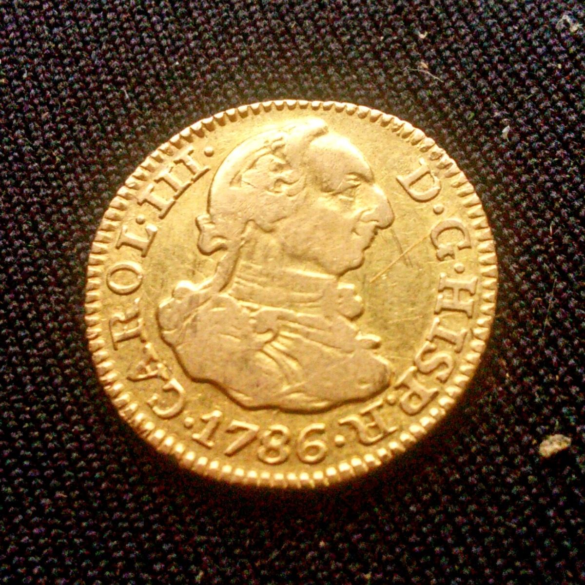 Mg* España 1786 Dv 1/2 Escudo Moneda De Oro Época Colonial - U$S 180,00