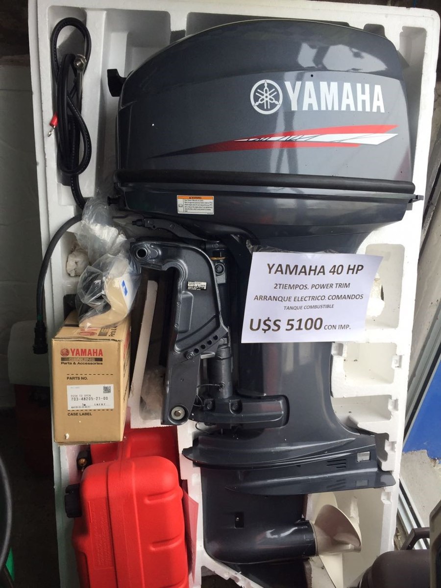  Motor  Yamaha  40  Hp  Con Comandos Y Power Trim Nuevo U S 5 