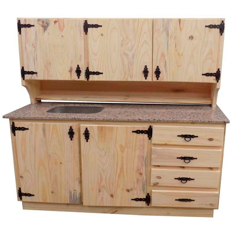 Mueble De Cocina De Madera De Pino Con Herrajes - $ 13.550,00 en ... Mueble De Cocina De Madera De Pino Con Herrajes - $ 13.550,00 en ...