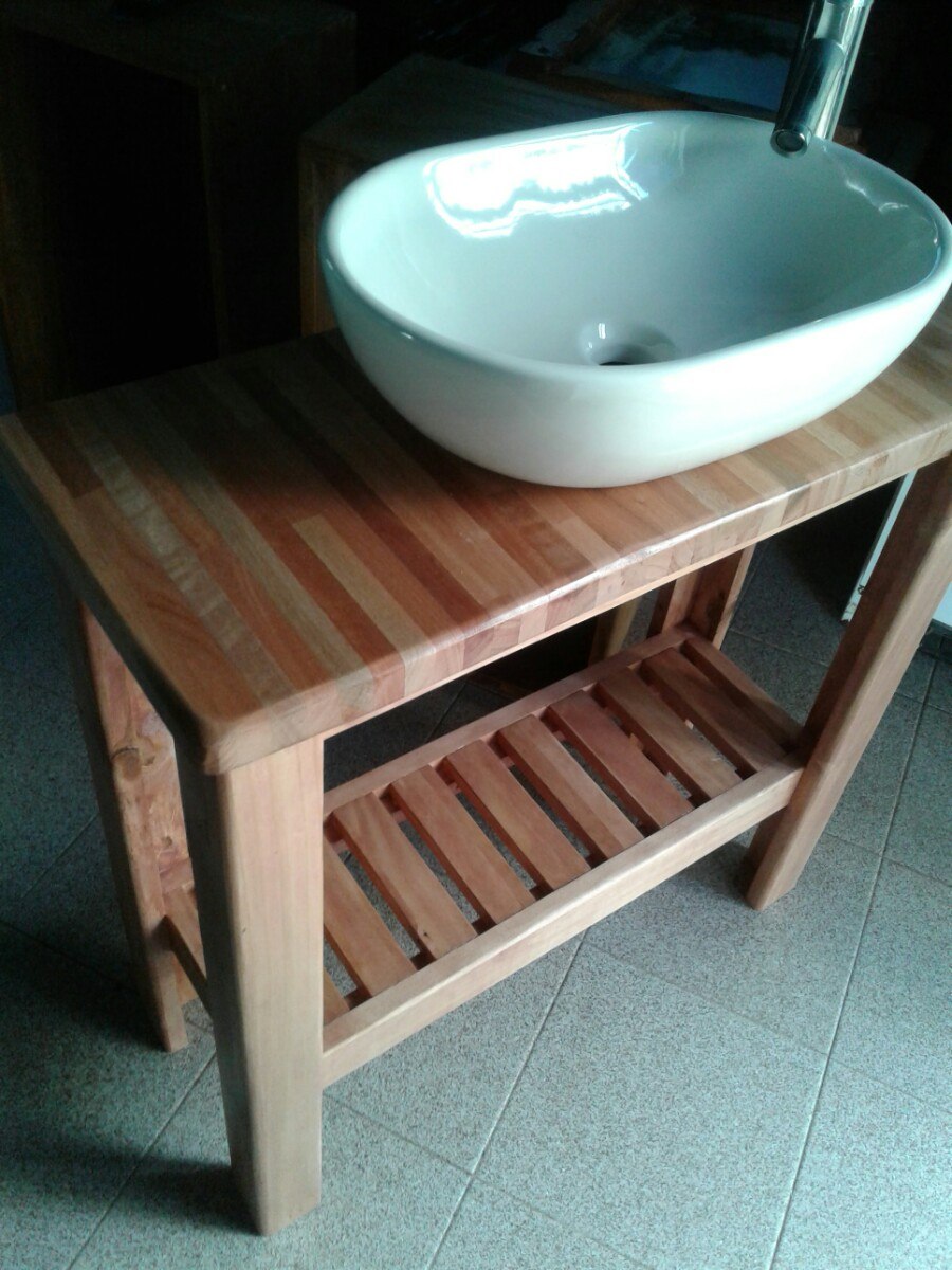 Mueble Rustico Para Bacha De Baño - $ 6.300,00 en Mercado Libre
