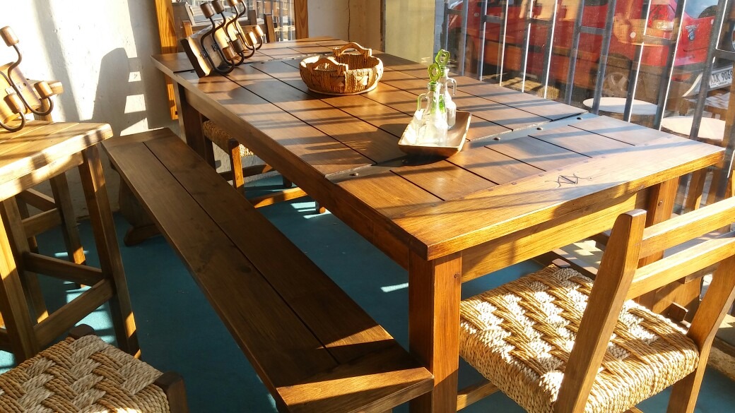 Muebles Rusticos. Comedor Con Bancos Y Sillas - $ 31.500,00 en ... Muebles Rusticos. Comedor Con Bancos Y Sillas - $ 31.500,00 en ...