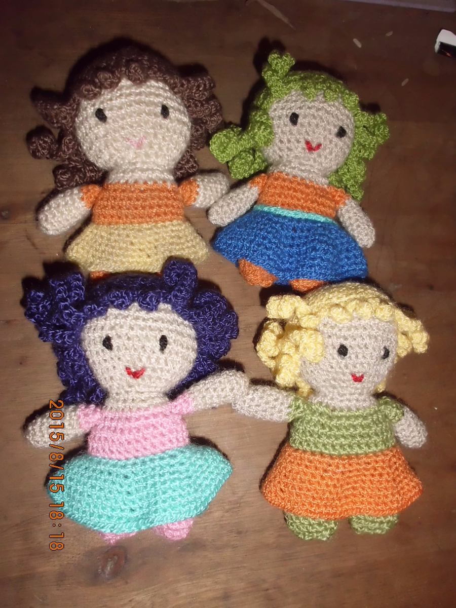 Muñecas Tejidas A Crochet.amigurumis.100artesanales. 350,00 en