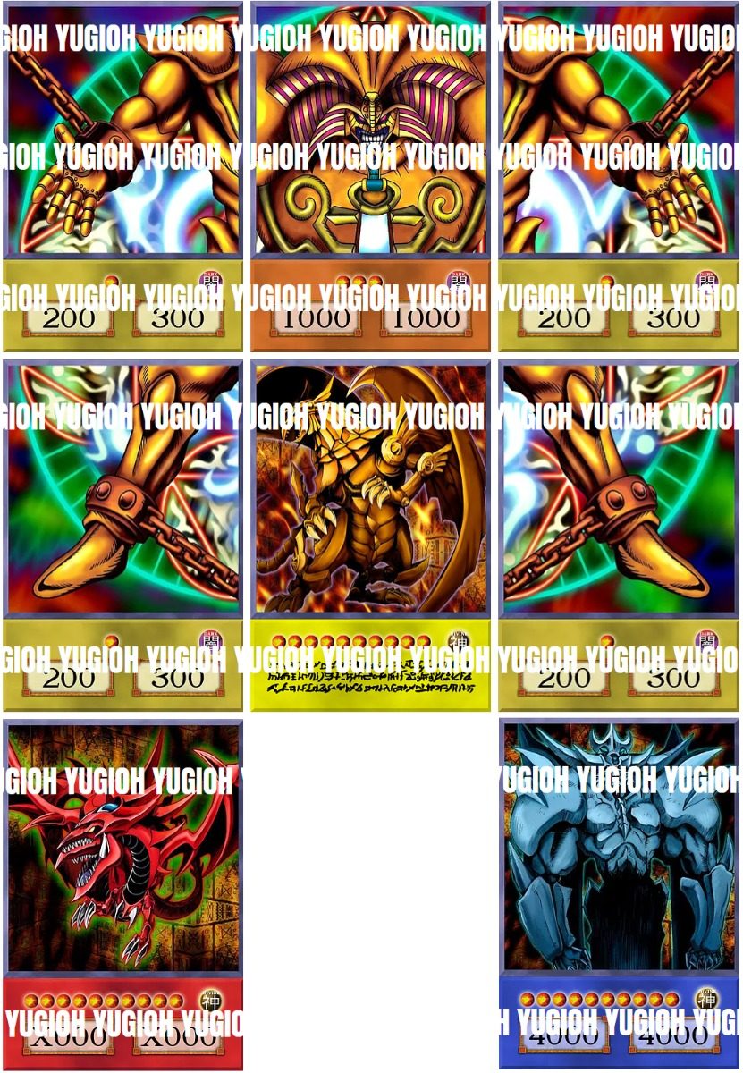 Oferta: 8 Cartas AnimÃ© Yugioh / Exodia + Dioses Egipcios