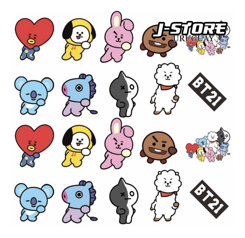 Pegotines Stickers  Bts  Bt21 Kpop  K pop  Varios Modelos 