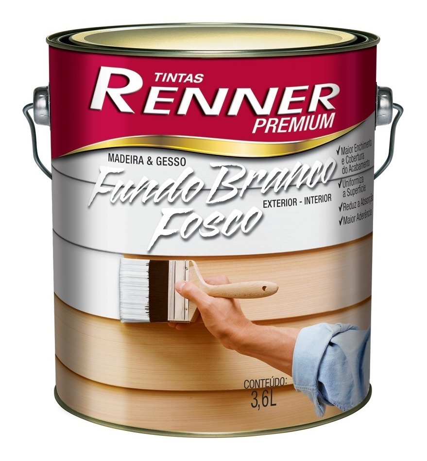 Pintura Renner Fondo Blanco Para Maderas Y Yeso 0.9l - $ 590,00 en ...