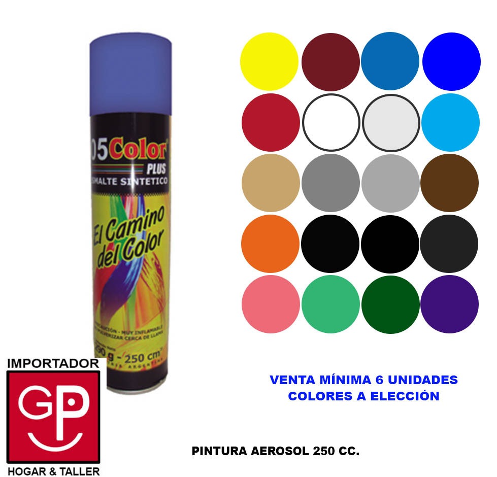 Pintura Spray Aerosol 05 Sintético 250 Cc. X 6 Unidades G P - U$S 23,40 ...