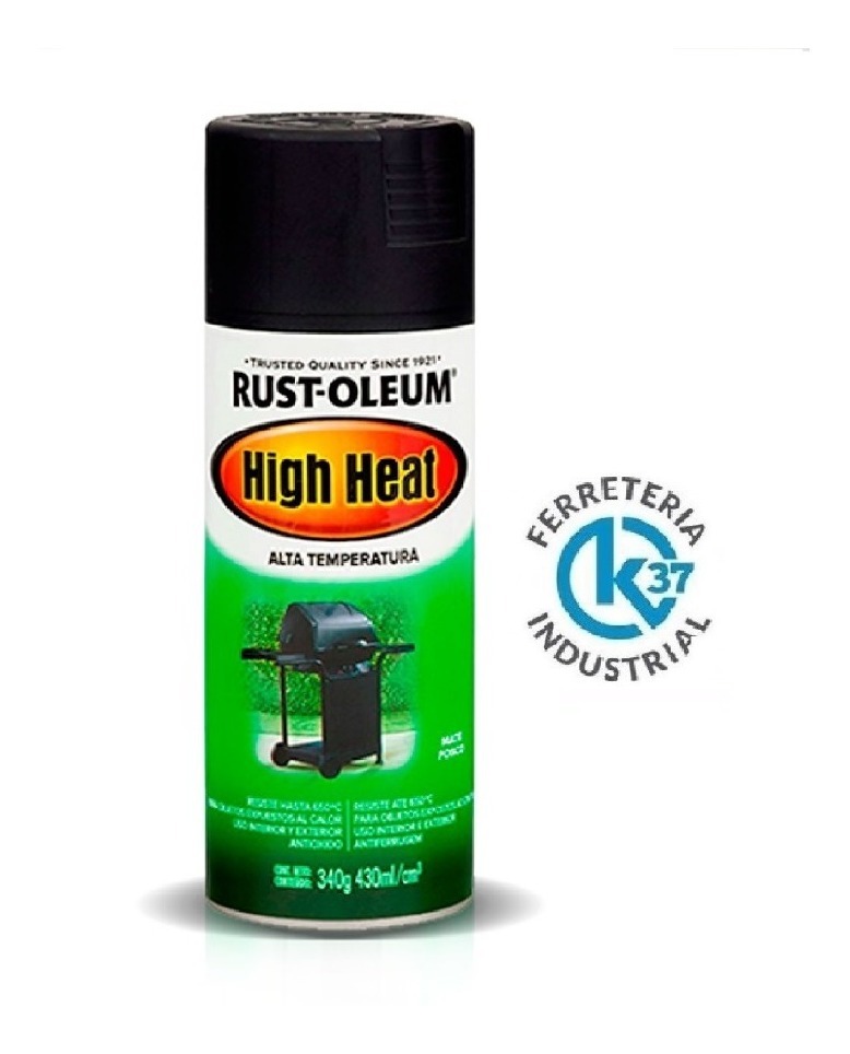 Pintura Spray Aerosol Rust Oleum Negro Alta Temperatura K37 419 00