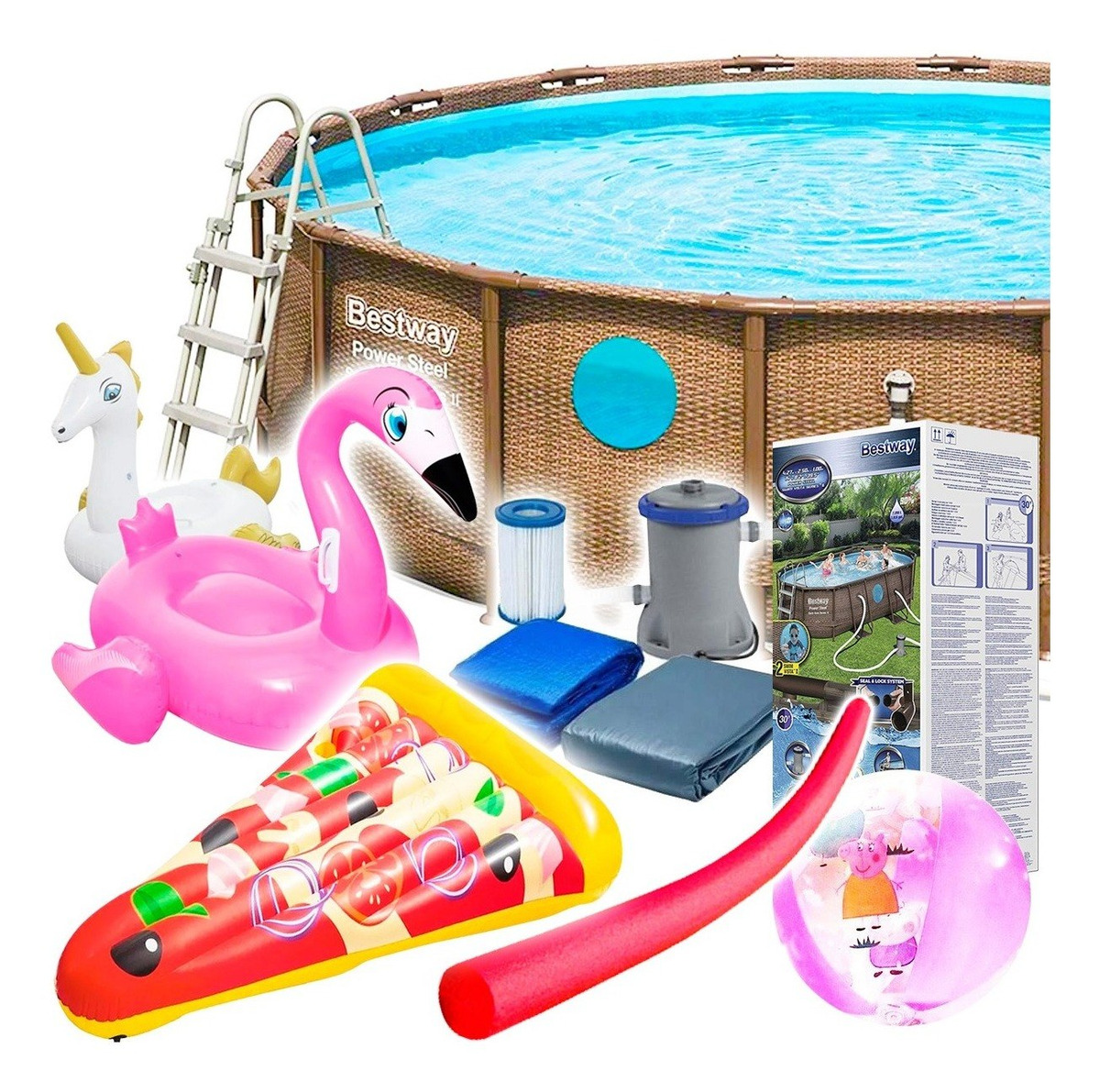 piscina bestway rattan rectangular