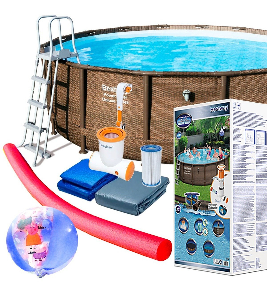 piscina bestway rattan rectangular