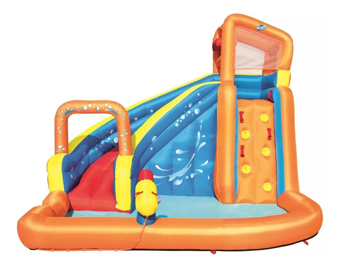 Piscina Inflable Gigante Interactiva Tobogán 363m Compresor 3199000 En Mercado Libre