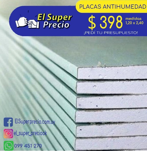 Precio de placas de yeso