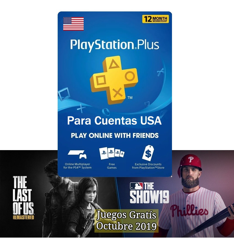 Ps Plus 12 Meses 1 Año Cuentas De Eeuu Usa Macrotec U S 60 00 En