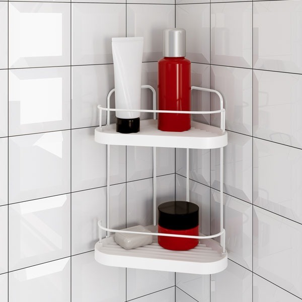Repisa Esquinero Doble Baño Metaltru Acero Moderno - $ 382,00 en
