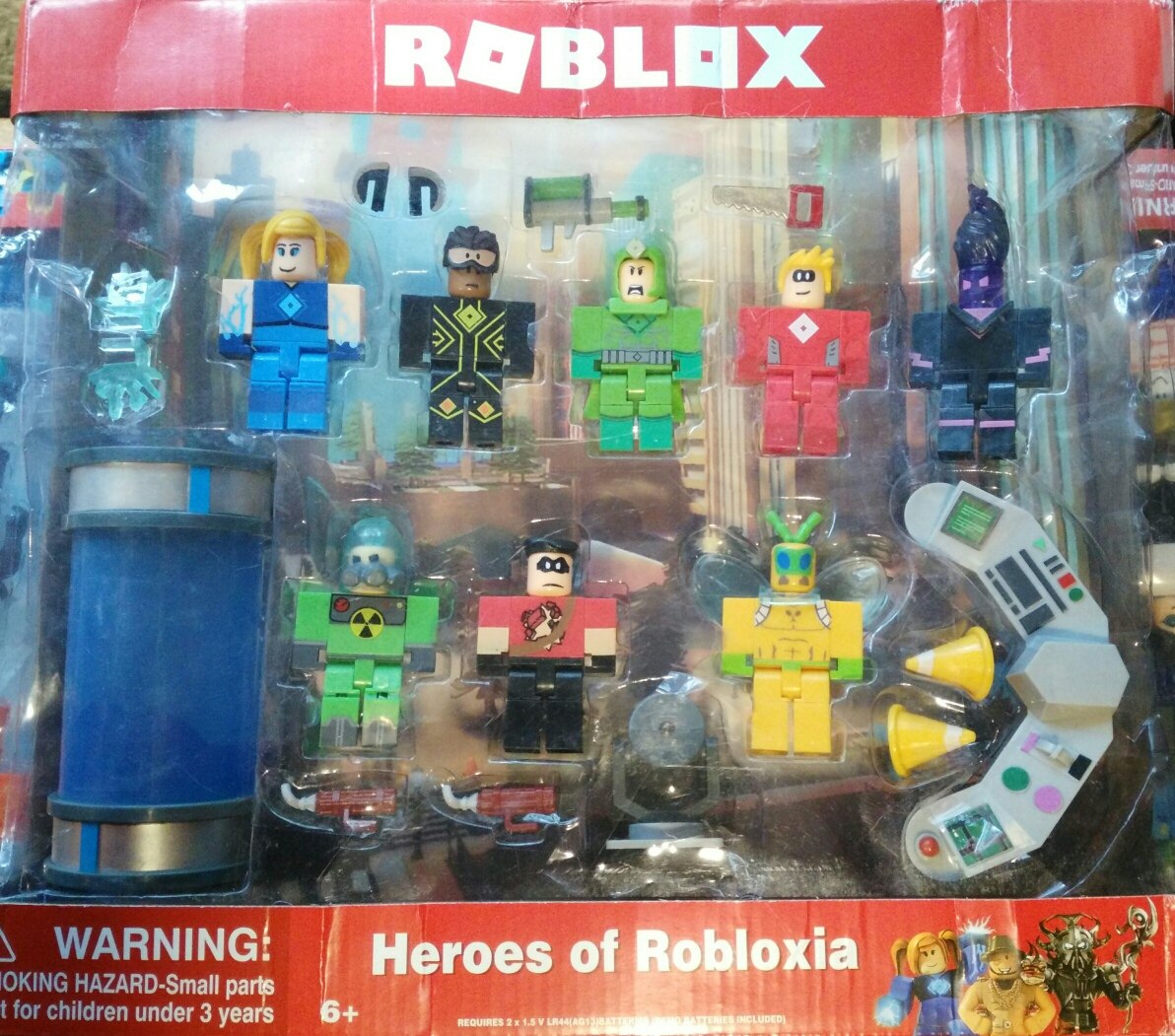 Roblox Heroes De Robloxia X8 Muñecos Y Acc Decoracion Tortas - 