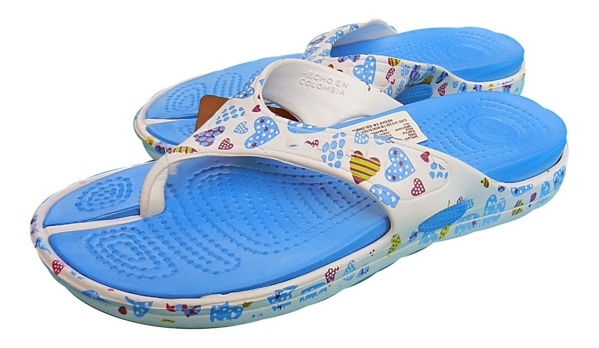 Sandalias Femeninas En Goma Estampadas 399,00 en Mercado Libre