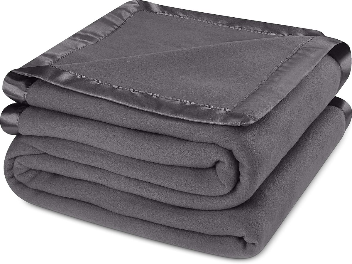 Sateen Polar Fleece Blanket (queen, Grey) - Tela De Cepil ...