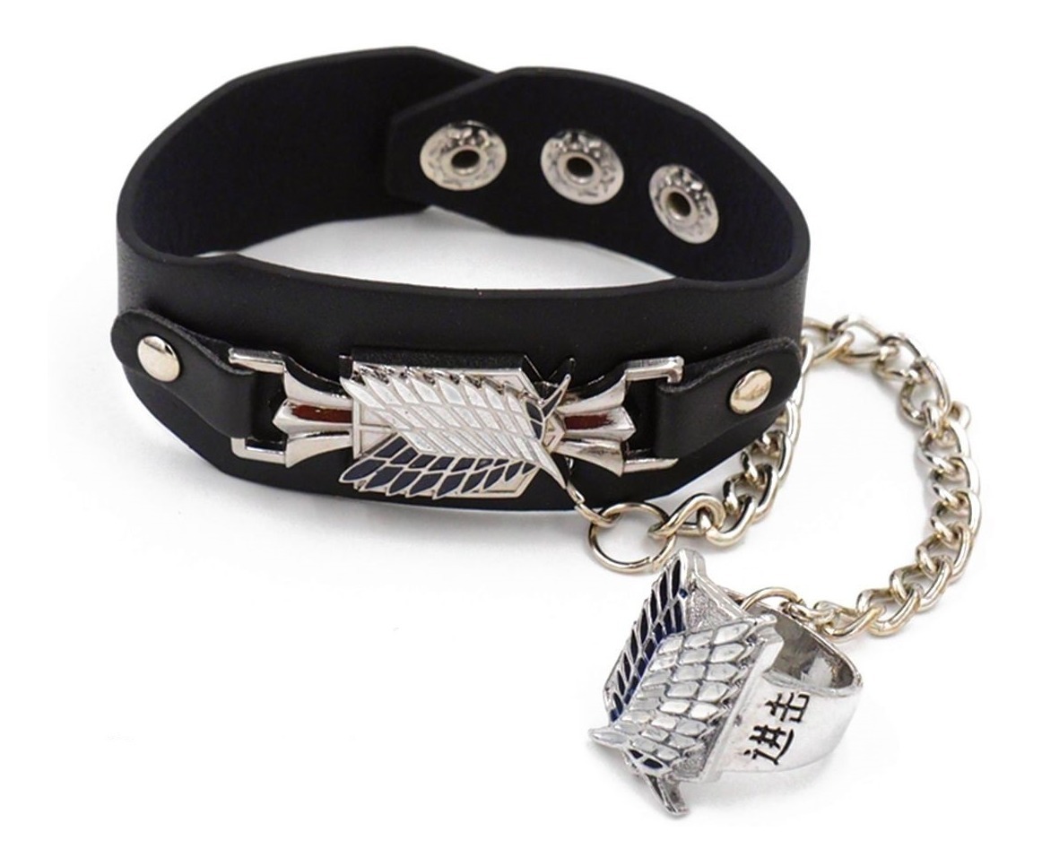 Set De Pulsera Y Anillo De Shingeki No Kyojin Snk