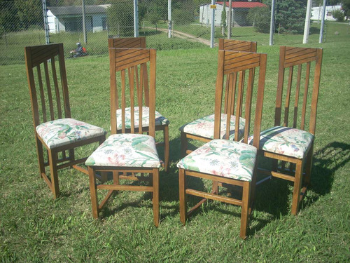 Sillas Para Comedor Madera Cereceira Son 6 Tapizado Floral E ... Sillas Para Comedor Madera Cereceira Son 6 Tapizado Floral E ...