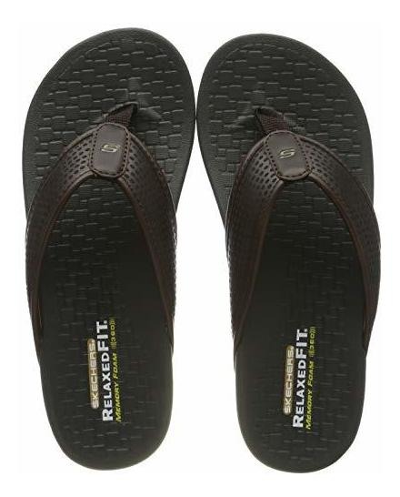 skechers sandals hombre marron