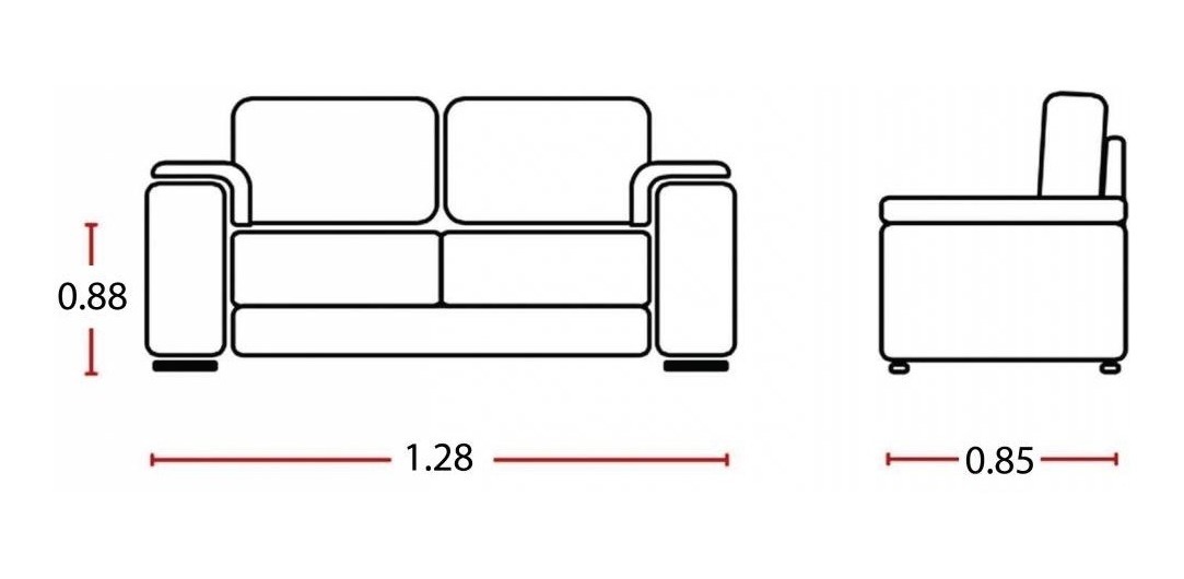 Sofa Simil Cuero 2 Cuerpos Modelo Costa Rica Mi Casa