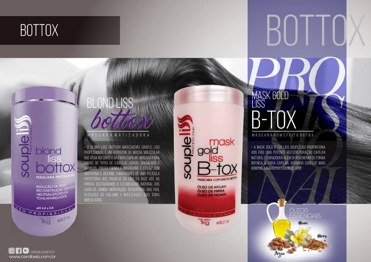 Souple Liss Blond Liss B-tox Botox Máscara Matizadora 1kg - $ 1.590,00 ...