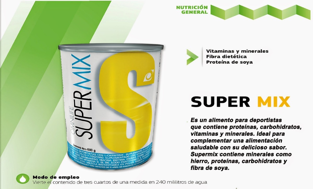 Super Mix Vainilla Sin Leche Omnilife 1 500 00 En Mercado Libre