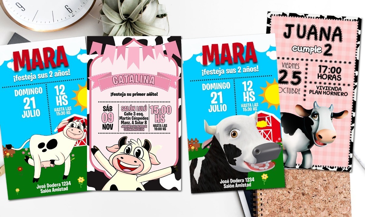 Tarjetas De Cumpleaños De La Vaca Lola Para Imprimir - Tarjetas