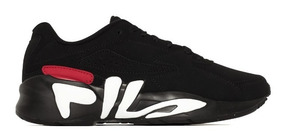 tenis fila negro con blanco