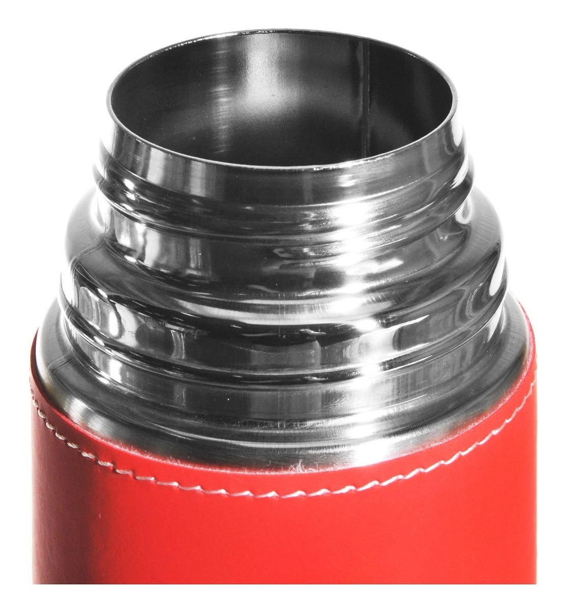 Termo De Acero Inoxidable Cuero Rojo De 1 Litro So2183099 - $ 390,00 en