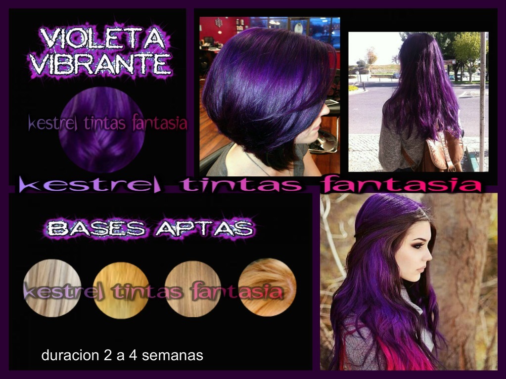 Tinta Fantasia Cabello Colores Color Violeta Vibrante 250ml