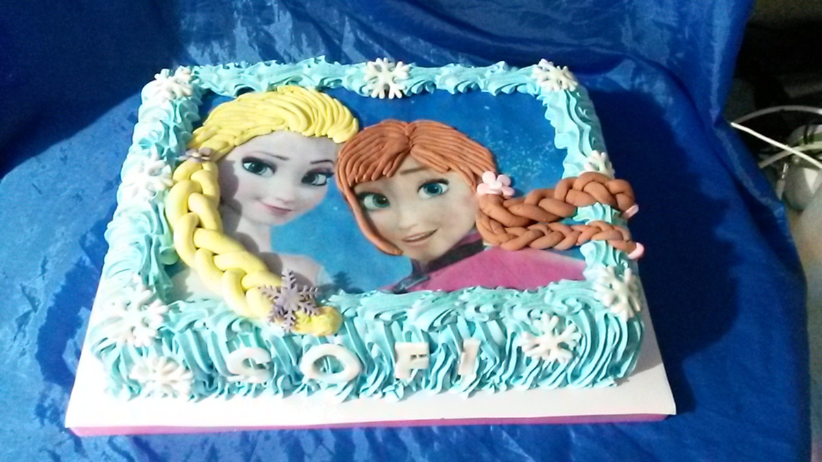 Torta Infantil Frozen Elsa En Merengue Y Lamina - $ 350,00 ...