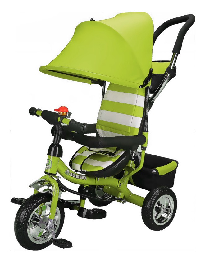 Triciclo Con Guía Y Capota Verde Para Niño Niña - Micompr - $ 2.900,00 en Mercado Libre