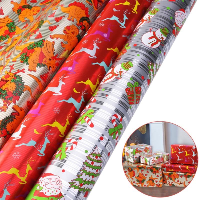 Unomor 3 Rollos De Navidad Diy Regalo Envoltura Papel Regalo - $ 1.691