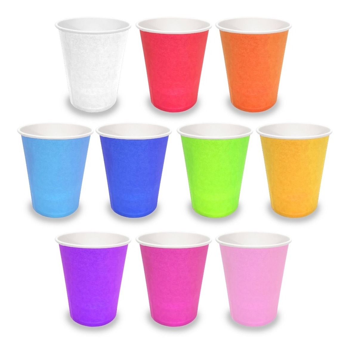 Vasos De Cartón Desechables De Colores Lisos - Big Party - $ 30,00 en