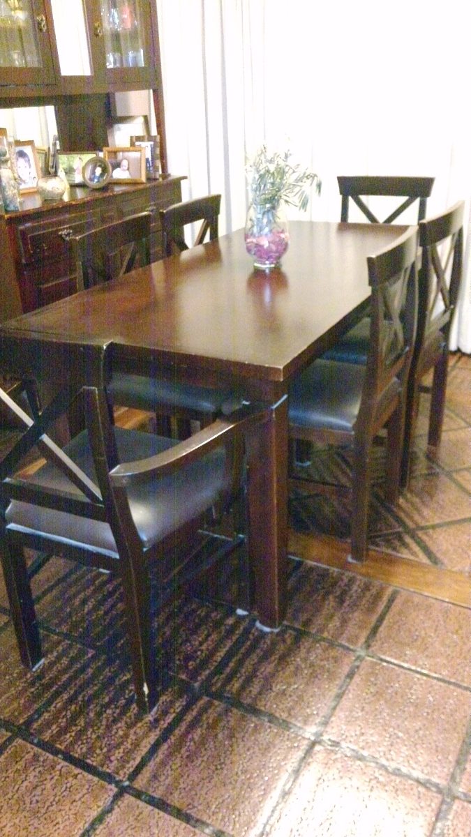 Vendo Comedor Ya C/ 6 Sillas En Madera Maciza De 1.60 X 0.80 ... Vendo Comedor Ya C/ 6 Sillas En Madera Maciza De 1.60 X 0.80 ...