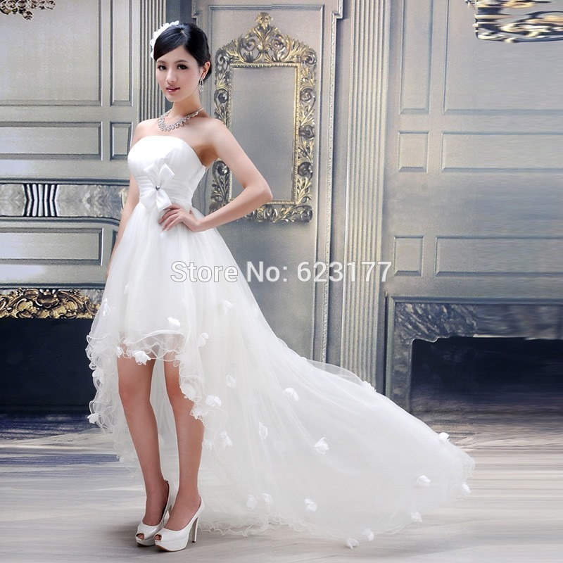 vestido de novia corto adelante largo atrás (por encargue) - u$s 219