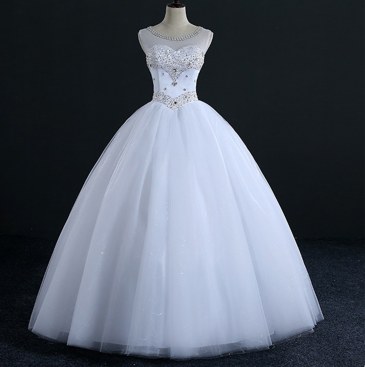 vestido de novia o 15 años tul cristales solo por encargue - $ 9.800