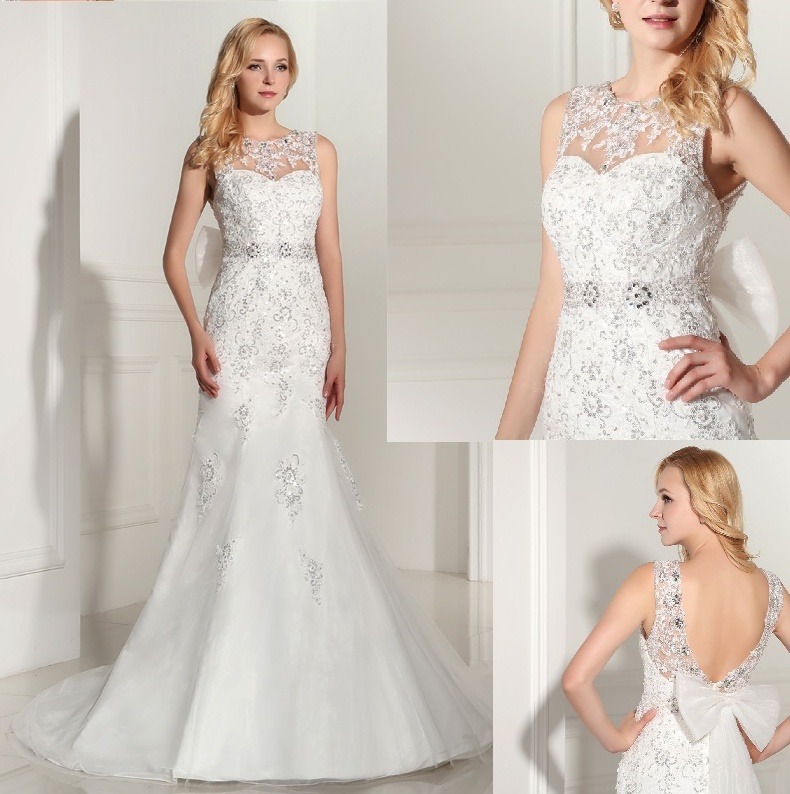 vestido de novia sirena bordado piedras venta por encargo - $ 15.000