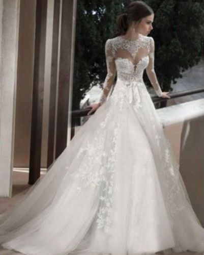 vestidos de novia manga larga - $ 14.000,00 en mercado libre